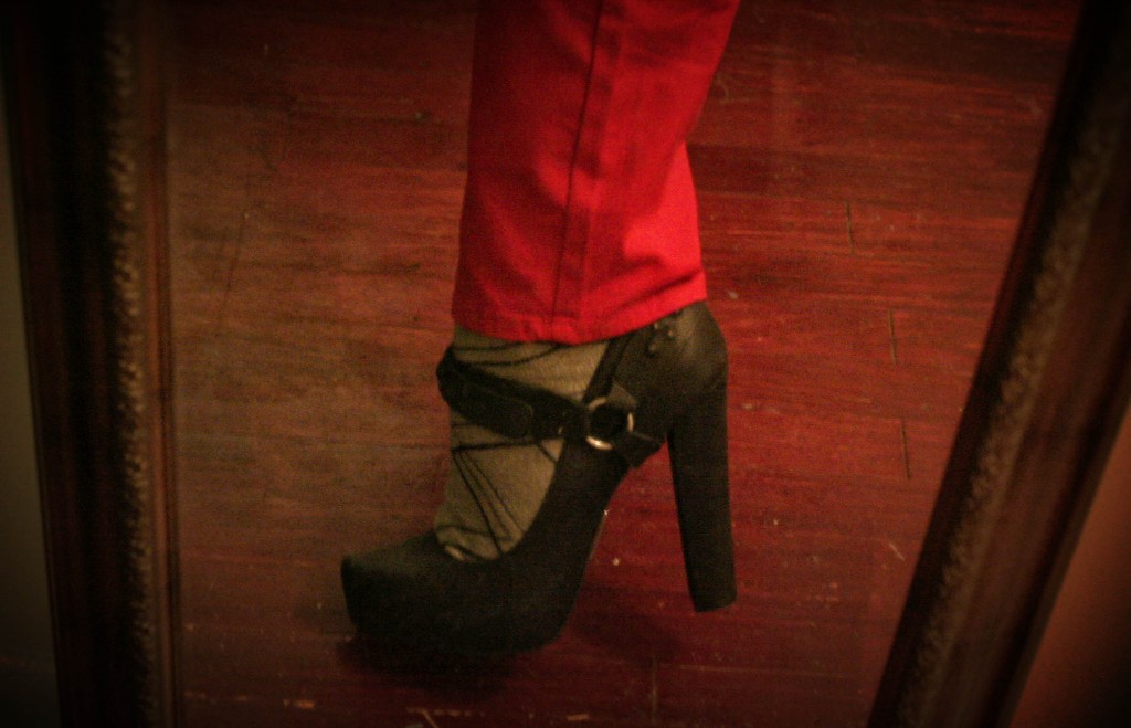 Side Miss Sixy Red Jeggings