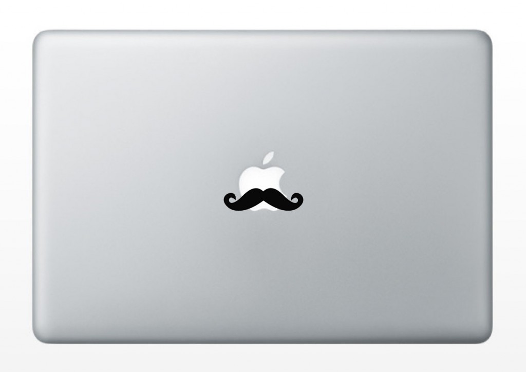 Mustache Macbook Decal