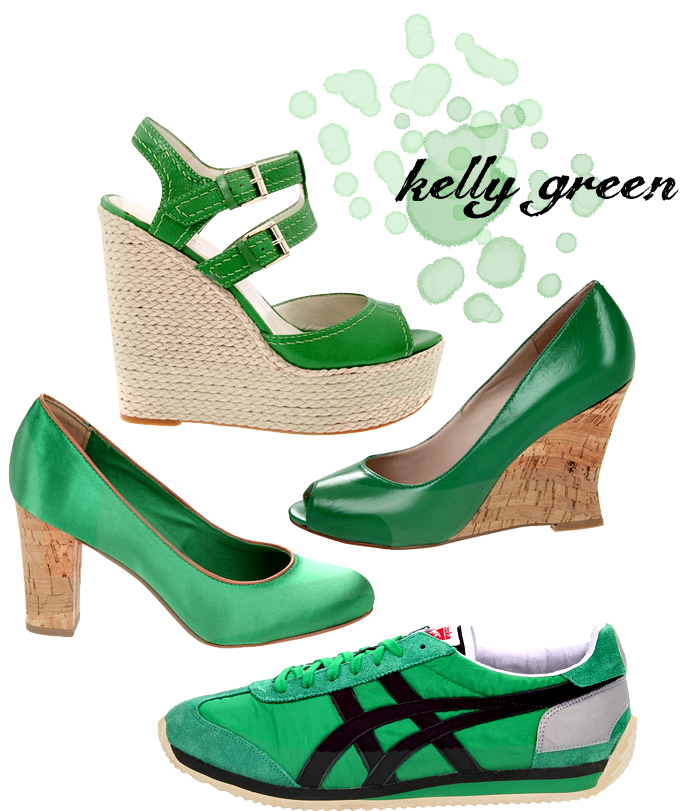 Gorgeous Heels to the Tune of Kelly Green Nine West Blanca Wedges 4997 