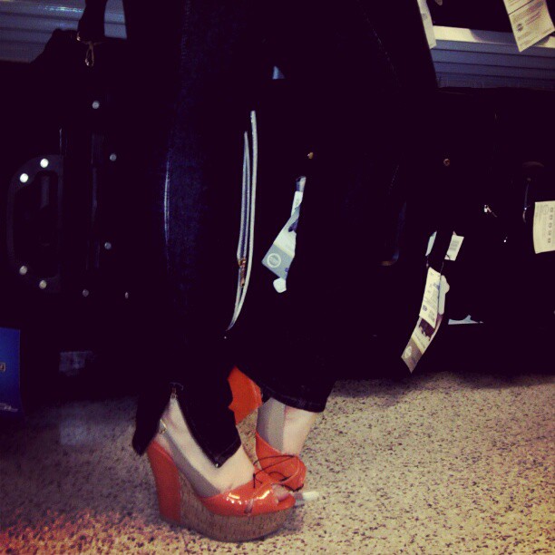 Ross - Orange Grey Wedges 1699