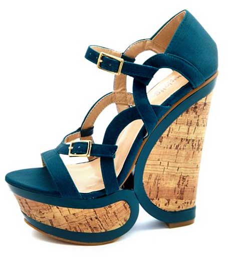 Strappy Cutout Cork Wedge Sandals – Broke and Beautiful
